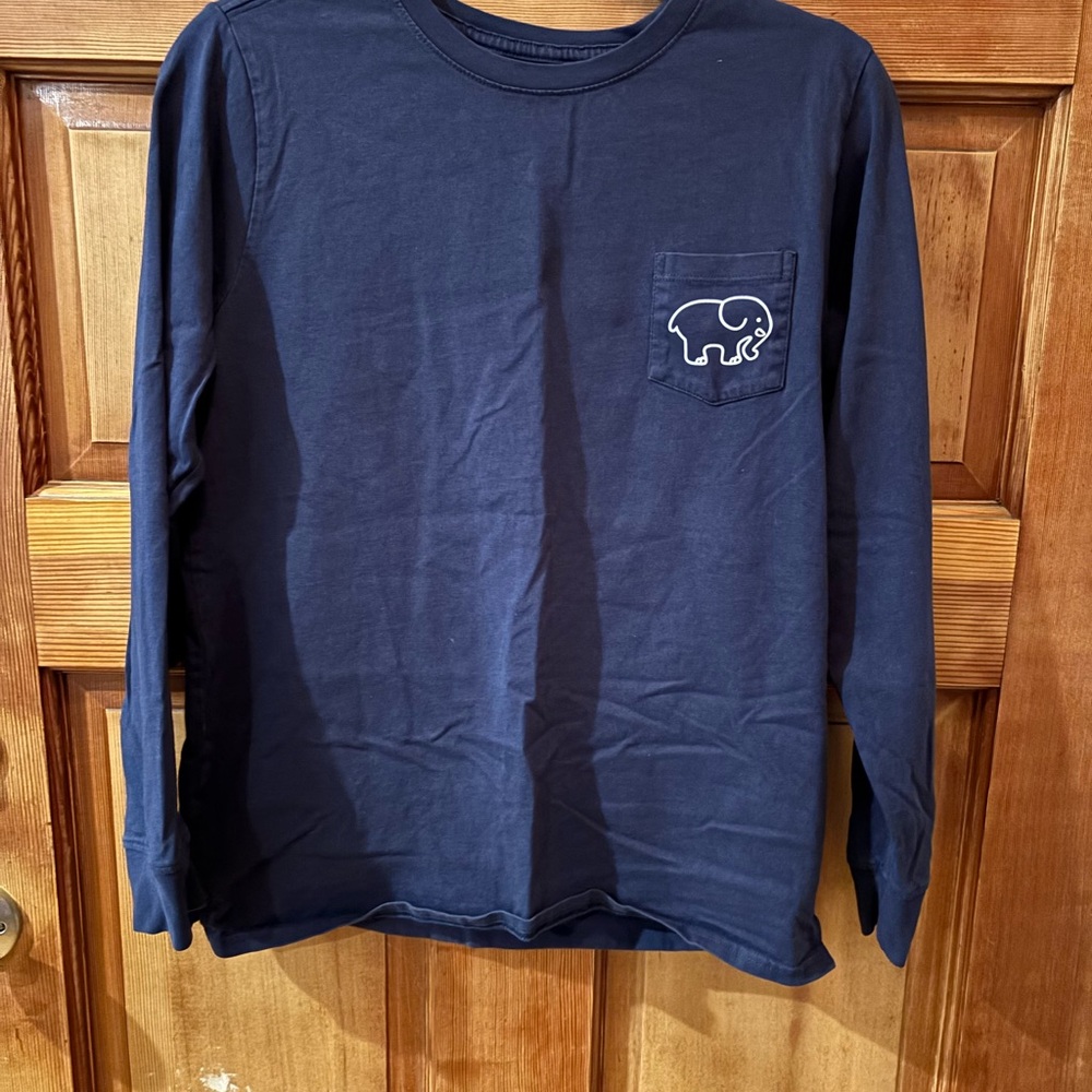 Ivory Ella Dark Blue Long Sleeve Kids Tee